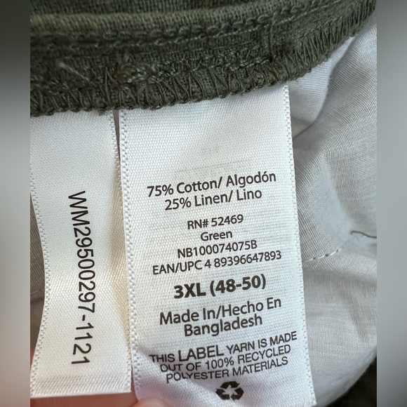 No Boundaries Green Casual Shorts Pull On Elastic Waist Flat Front Size 3XL - Picture 7 of 9